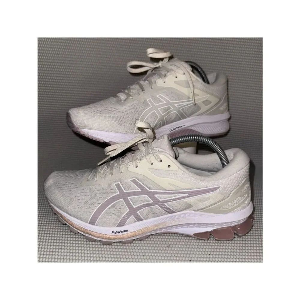 ASICS GT-1000 10 Cream Rose Pink Athletic Running Sneakers Shoes Size 10